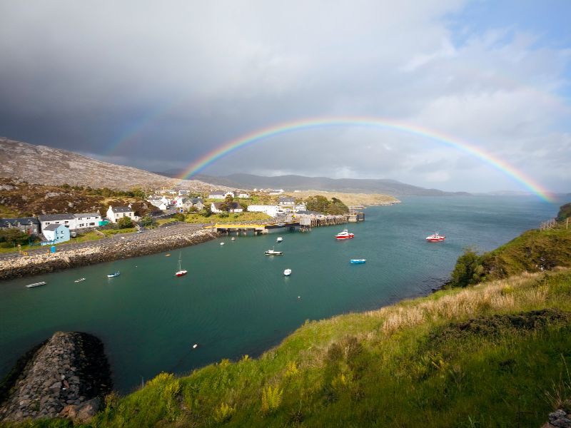 Rainbow over Tarbert.