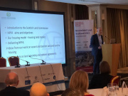 David Stewart delivers a presentation at the Brownfield Land Scotland Conference